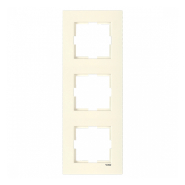 Рамка потрійна вертикальна VIKO KARRE, 90960232, крем