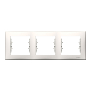 Рамка 3 поста горизонтальная Schneider Electric Sedna, слоновая кость, SDN5800523