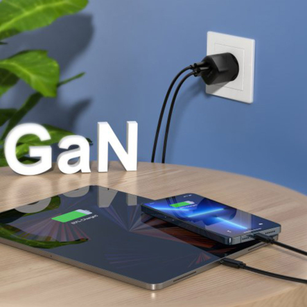 Зарядное устройство сетевое Choetech PD5006-EU-BK, GaN, USB-A/USB-C, 33Вт, QC3.0/PD/PPS