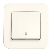 Выключатель 1 кл. проходной VIKO Rollina, 90421004, крем