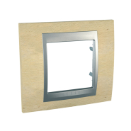 Рамка 1-місна лісовий бук/алюміній Schneider Electric Uniсa TOP, MGU66.002.0М1
