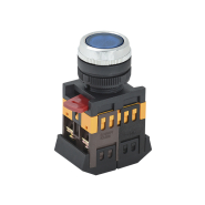 Кнопка управления IEK ABLFS-22, 1з+1р синяя