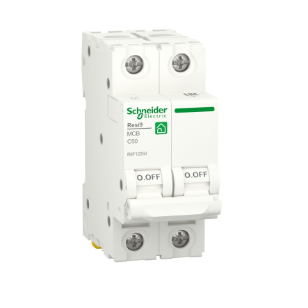 Автоматический выключатель Schneider Electric R9F12250 RESI9, 6кА, 2P, 50A, C - 1