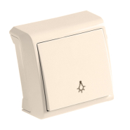 Вимикач 1 кл., кнопковий, VIKO VERA, 90681203, крем
