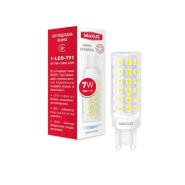Лампа LED MAXUS 1-LED-791, 7W, 4100K, G9, 220V, капсульная