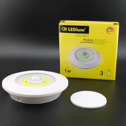 Модульный светодиодный светильник 1 Ватт COB AAA LEDium WL-02, С17136
