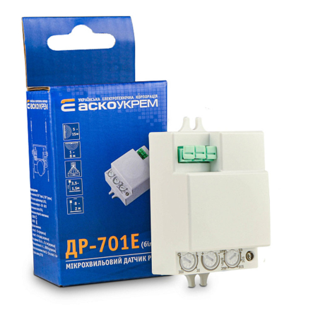Датчик движения микроволновый АСКО-УКРЕМ ДР-701E, белый, A0220010022 - 1