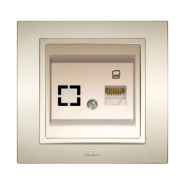 Розетка компьютерная EL-BI Zena, титаниум, 500-011400-247