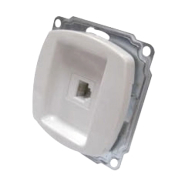 Механизм розетки ТФ одинарный, белый, АСКО-УКРЕМ, PBtf-1-0v-W