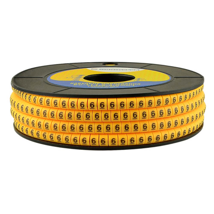 Кабельний маркер АСКО-УКРЕМ ЕС-1 1,5-3,5 кв.мм символ "6", A0150080037 - 2