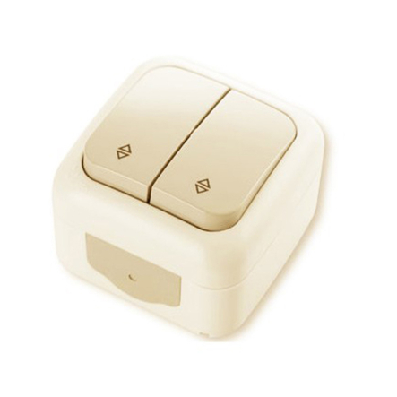 Вимикач VI-KO Palmiye прохідний 2-кл, крем, 90555617 - 1