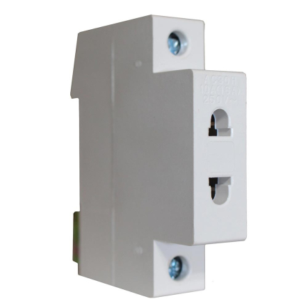 Розетка на DIN-рейку без з/к TNSy РД18, 10А, 2P, TNSy5504924 - 1