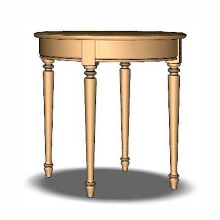 Столик чайний Мебус Імперія, 600х600 мм, дуб, панакота - 1