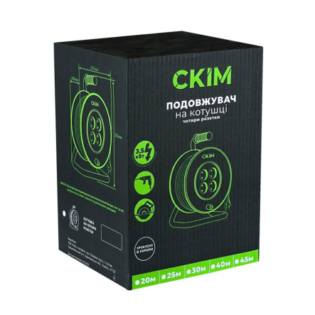 Подовжувач на котушці 4г 20м (2х2,5) СКІМ, С20201008 - 2