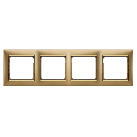 Рамка 4 поста LEGRAND Valena, 770304, матове золото - 1