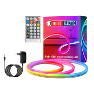 Стрічка неонова LED HOROZ DIGITAL-5 RGB, 10W/м, 220V/12V-24V, 200Lm/m, IP65, 50х50, 60 led/м, 5 м