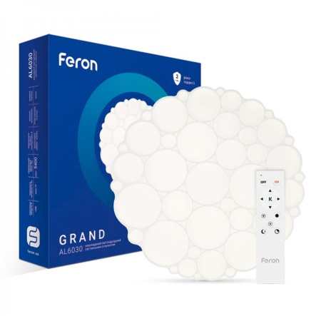 Світильник LED Feron, AL6030, GRAND, 72W, 5400Lm, 3000K-6000K, 500х90 мм, 7255 - 1