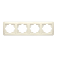 Рамка четверная горизонтальная VIKO CARMEN, 90572104, крем