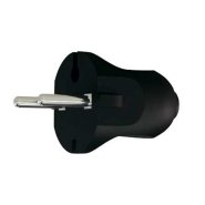 Вилка NEOMAX NX1102, без заземления, черная