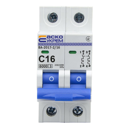 Автоматический выключатель АСКО-УКРЕМ ВА-2017 2р, 16А С, A0010170012 - 1