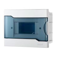 Щит Lezard ЩРВ-П-6, 6 модульний внутрішньої установки з прозорою кришкою 190х148х92 мм, 730-1000-006