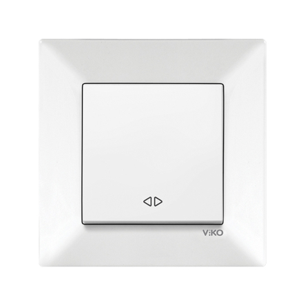 Вимикач 1 кл. перехресний VIKO Meridian, 90970031-WH, білий - 1