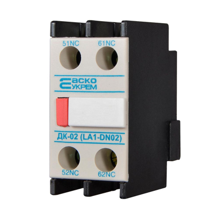 Контакт дополнительный АСКО-УКРЕМ ДК-02 (LA1-D02) 2 НЗ, A0040050007