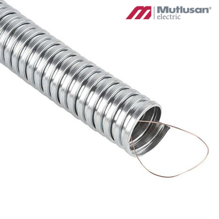 Металлорукав оцинкованный с протяжкой D 63 (1м), MUTLUSAN - 1