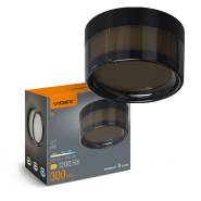 Светильник LED VIDEX BHD02, 9W, 2400-3200-4300K, чёрный круг 140 x78мм, VL-BHD01-09CBB