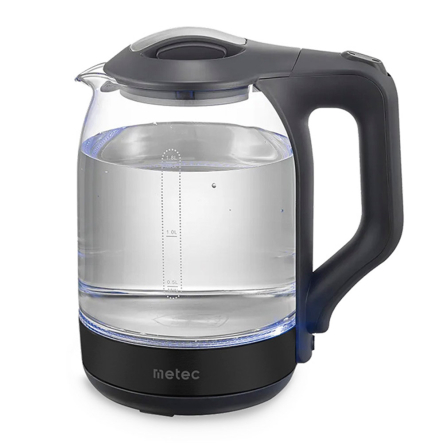 Чайник электрический METEC EK-01GB, 1.8л, 1500 Вт, корпус - стекло, чёрный - 1