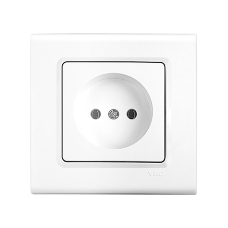 Розетка без заземлення VIKO LINNERA, 90400007, біла - 1