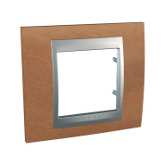 Рамка 1-місна черешня/алюміній Schneider Electric Uniсa TOP, MGU66.002.0М2