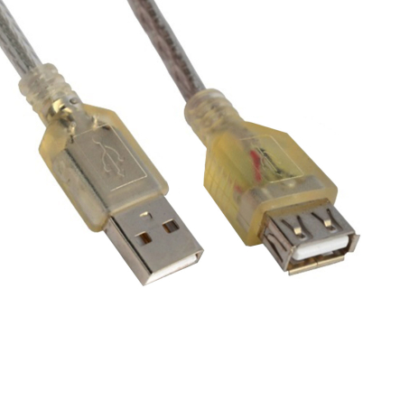Подовжувач USB (шт.А-гн.А) version 2,0 діам.5мм 0,8м - 1