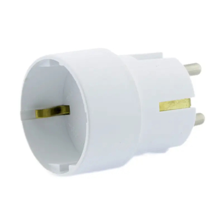 Вилка Timex с розеткой 16А/250V белая, WT-16U/G-S BI