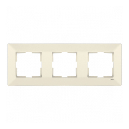 Рамка тройная горизонтальная VIKO Meridian, 90979013-WH, крем - 1
