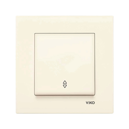 Вимикач 1 кл., на 2 напрямки, VIKO KARRE, 90960104, крем - 1