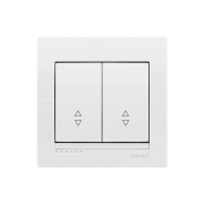 Вимикач прохідний Lezard DERIY двоклавішний, білий, 702-0202-106