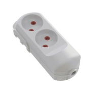 Колодка NEOMAX 2 гнізда біла, NX500200