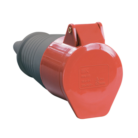 Розетка переносна IEK 224, 3Р+РЕ, 32А, 380В, IP44, PSR22-032-4 - 1