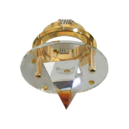 Светильник точечный Feron DL4163, MR16, GU5.3, 12V, 50W, кристалл желтый/золото