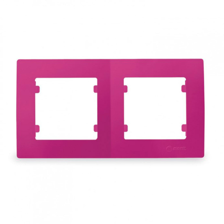 Рамка двойная горизонтальная Makel Lillium Natural Kare, фуксия, 32085702 - 1