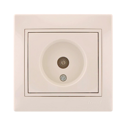 Розетка ТВ проходная Lezard MIRA, крем, 701-0303-129 - 1
