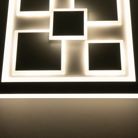 Светильник VIOLUX Smart OXFORD, 110W, 3000-4500-6000К, 8000Lm, 500 мм, квадрат, белый, 220425