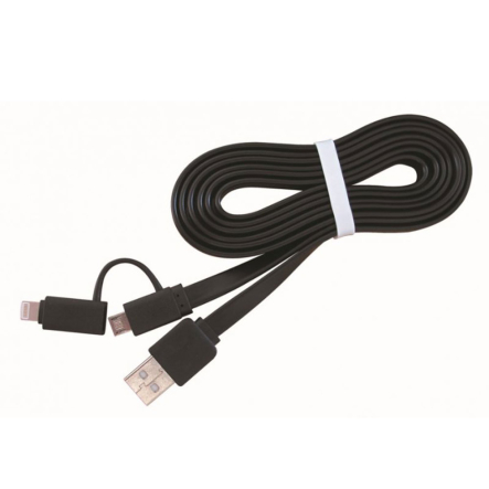 Кабель Cablexpert CC-USB2-AMLM2-1M, USB 2.0 AM-папа/Lightning+mUSB, 1.0 м