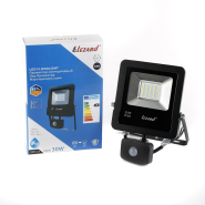 Прожектор світлодіодний з датчиком руху LEZARD 30W, 6500K, IP65, PAL6530S