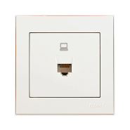 Розетка Lezard RAIN комп'ютерна, жемчужно-білий перламутр, 703-3088-139