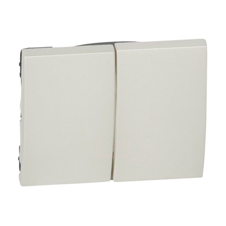 Лицевая панель для выключателя двухклавишного Legrand Galea Life, 771512, перламутровая - 1