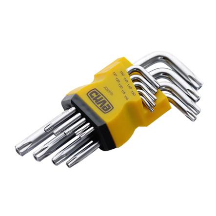 Набір торцевих ключів коротких Torx CrV 9шт. - 1