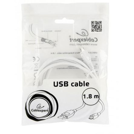 Кабель Cablexpert CCP-mUSB2-AMBM-6-W micro USB2.0, A-папа/micro B-папа, 1.8 м, премиум