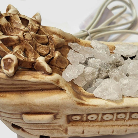 Світильник соляний морський кораблик, кераміка - 3